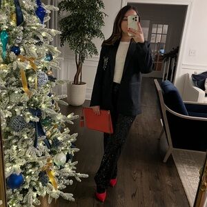 Abercrombie & Fitch Black Blazer with Satin Lapel